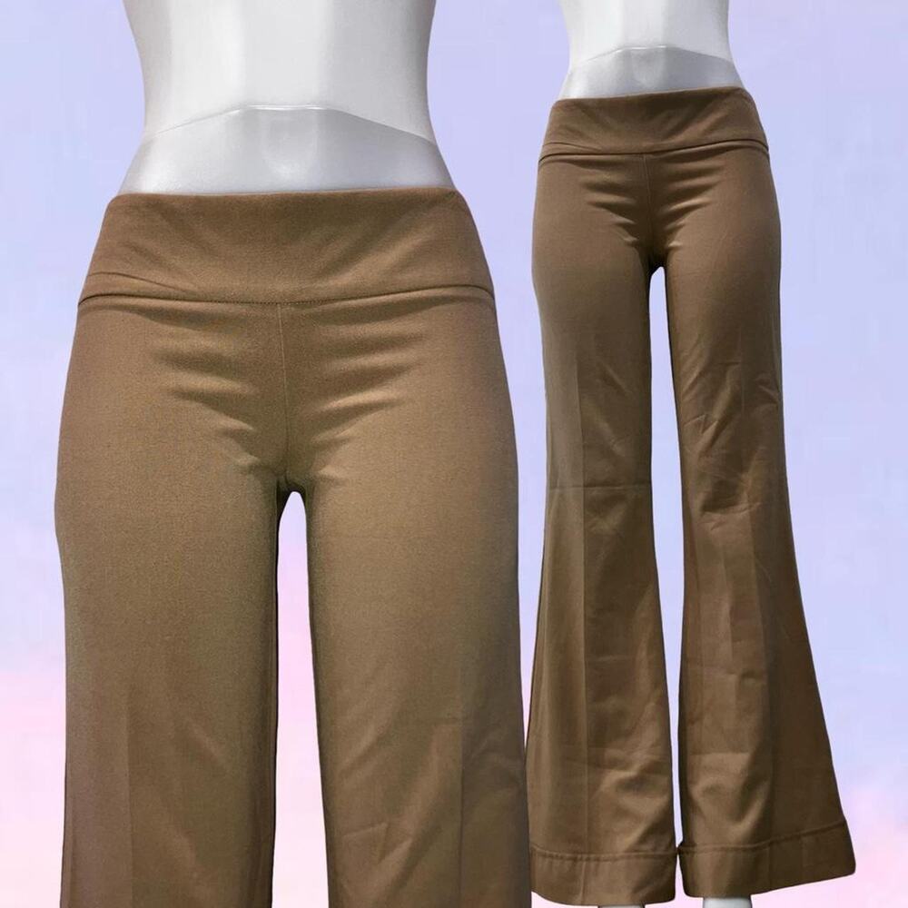 Vintage 90s y2k tan beige wide leg flare pants